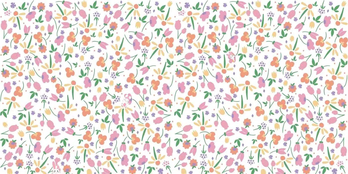 Metti alla prova la tua vista: trova 3 conigli tra i fiori in soli 15 secondi!