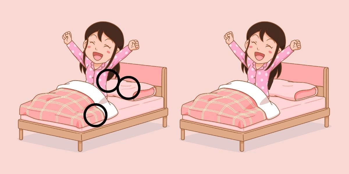 Sfida d'osservazione: trova le 3 differenze in 15 secondi nel risveglio di una ragazza - Solo per geni dell'attenzione!