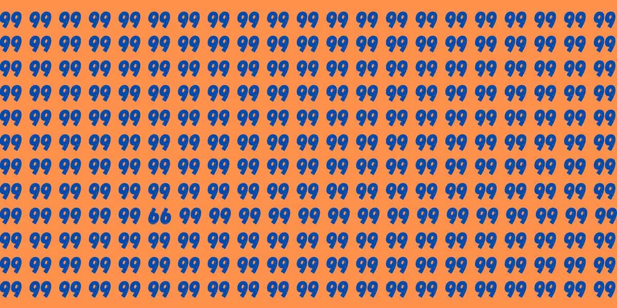 Riesci a trovare il 66 tra i 99 in meno di 10 secondi? Metti alla prova la tua vista con questo test stimolante!