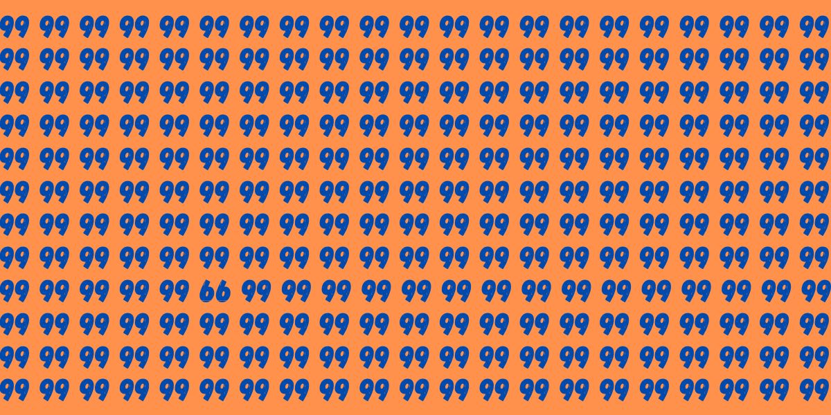 Riesci a trovare il 66 tra i 99 in meno di 10 secondi? Metti alla prova la tua vista con questo test stimolante!