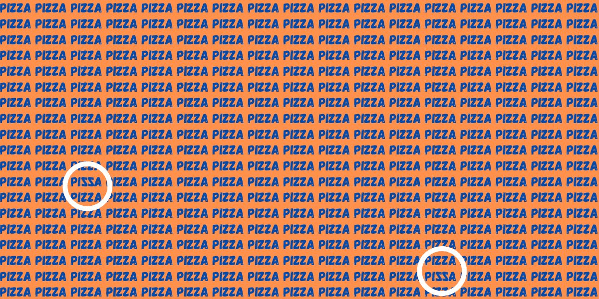 Metti alla prova i tuoi occhi! Trova le due 'pizza' sbagliate in meno di 15 secondi!
