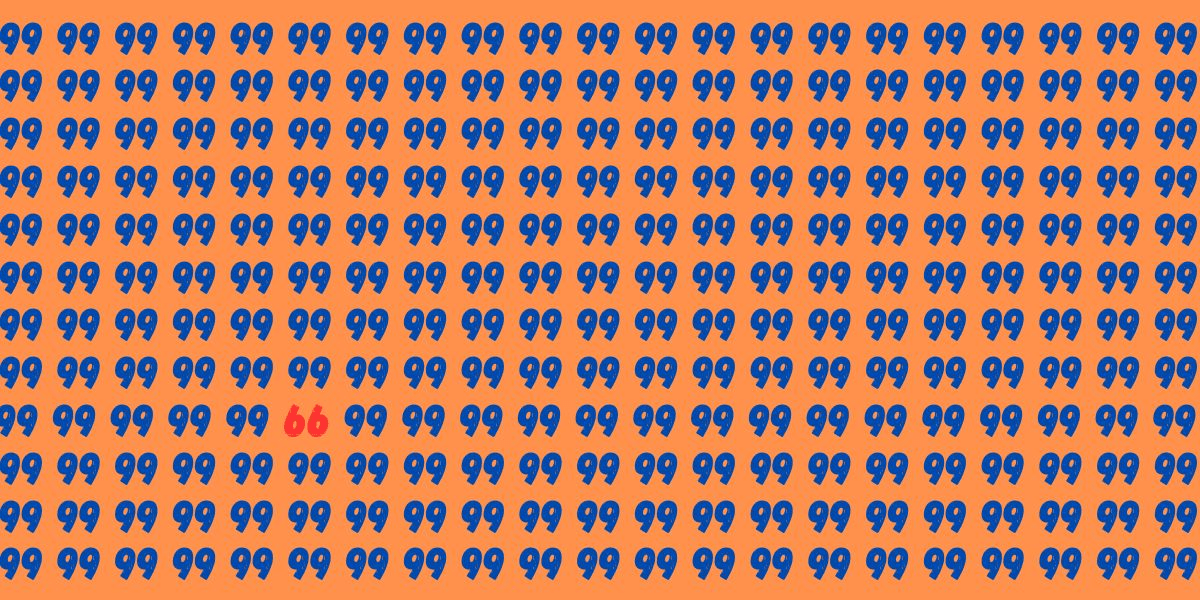 Riesci a trovare il 66 tra i 99 in meno di 10 secondi? Metti alla prova la tua vista con questo test stimolante!